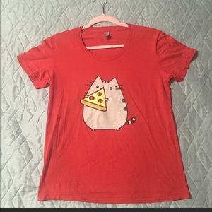 Pusheen Pizza Shirt - Jr. L